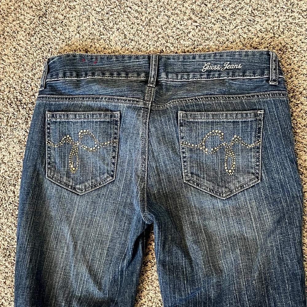 GUESS y2k low waisted rhinestone jeans